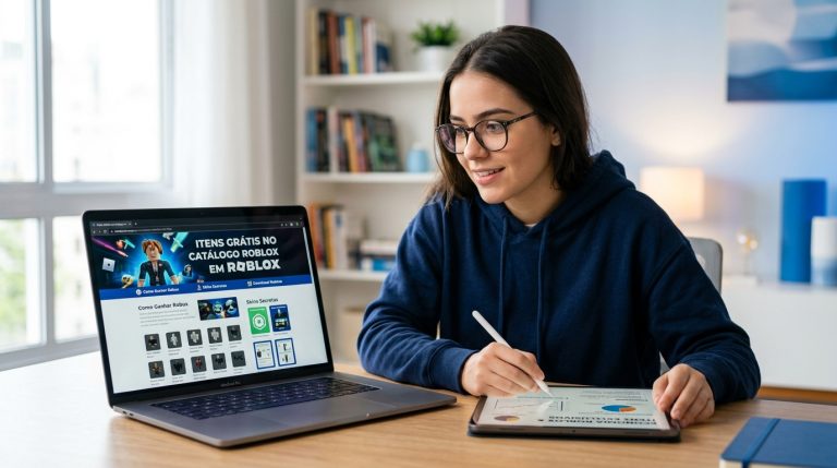 Itens grátis no catálogo Roblox em 2026